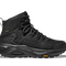 Black hiking boot with visible brand logo on a white background