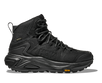 Black hiking boot with visible brand logo on a white background