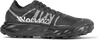 Black and gray running shoe with brand logo on a white background