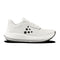 White running shoe with brand logo on a white background