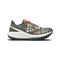 Multicolored running shoe on a white background