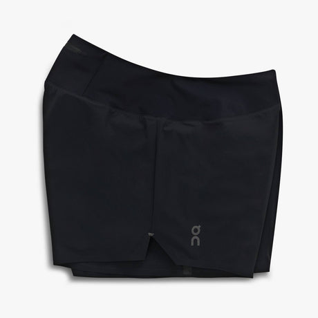 A pair of black, lightweight shorts, suitable for running or training.