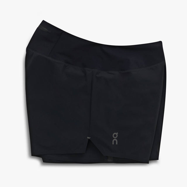 A pair of black, lightweight shorts, suitable for running or training.